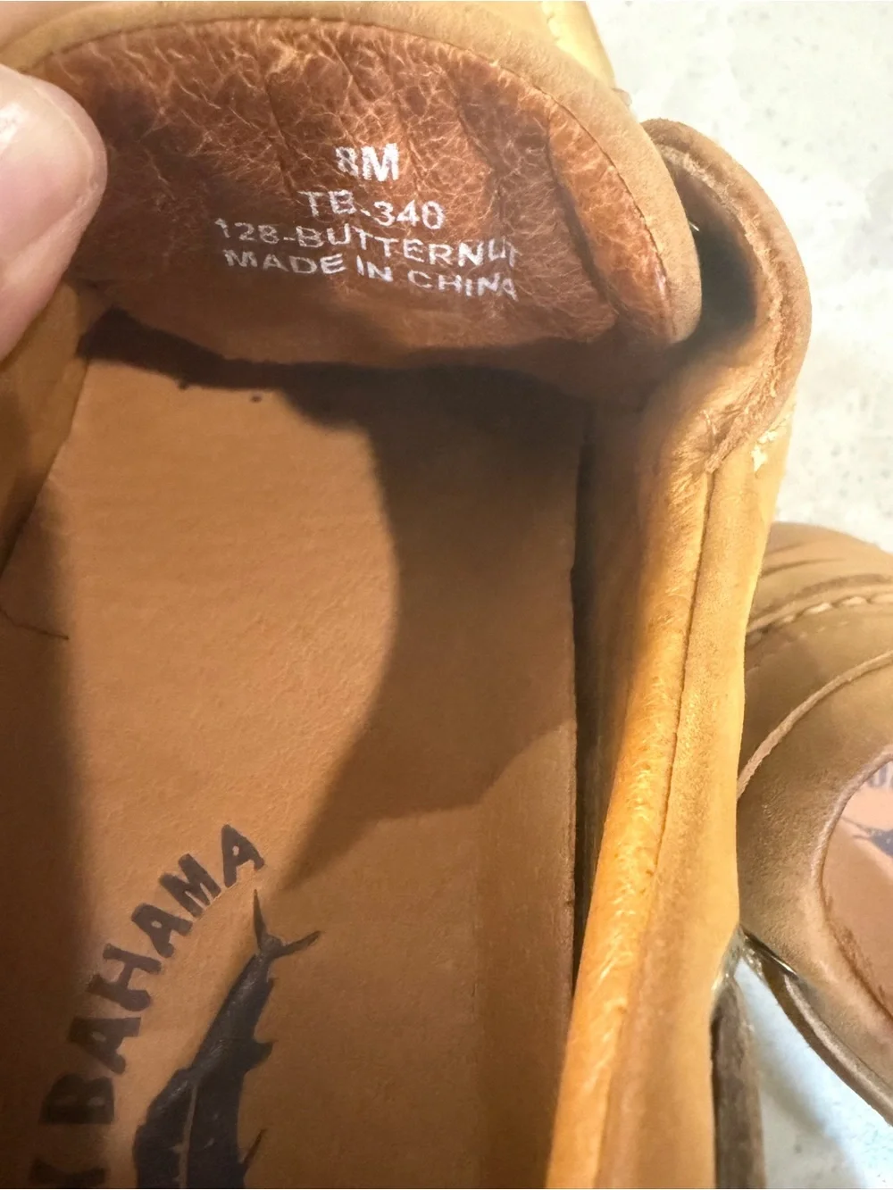 Tommy Bahamas TB-340 Leather Boat Tan Loafers